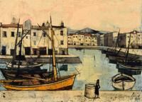 Charles Levier Painting, Harbor Scene - Sold for $1,250 on 10-10-2020 (Lot 184).jpg